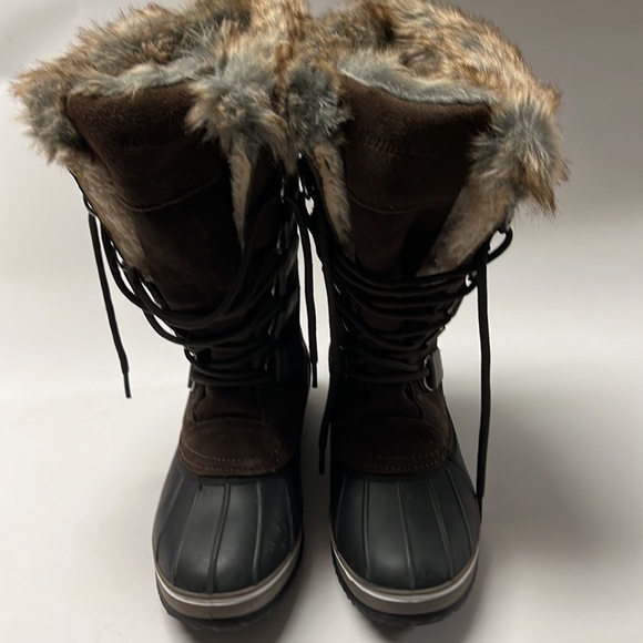 Northside brown suede boots with faux fur - Picture 2 of 8